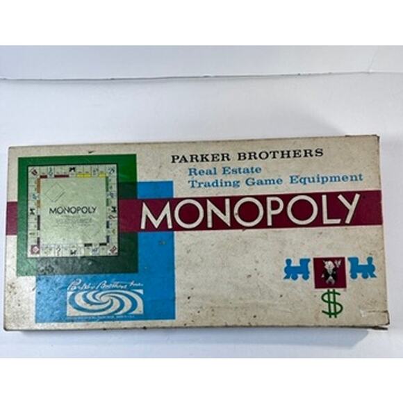 Complete Vintage 1961 Monopoly Board Game, Parker Bros. - Picture 2 of 9